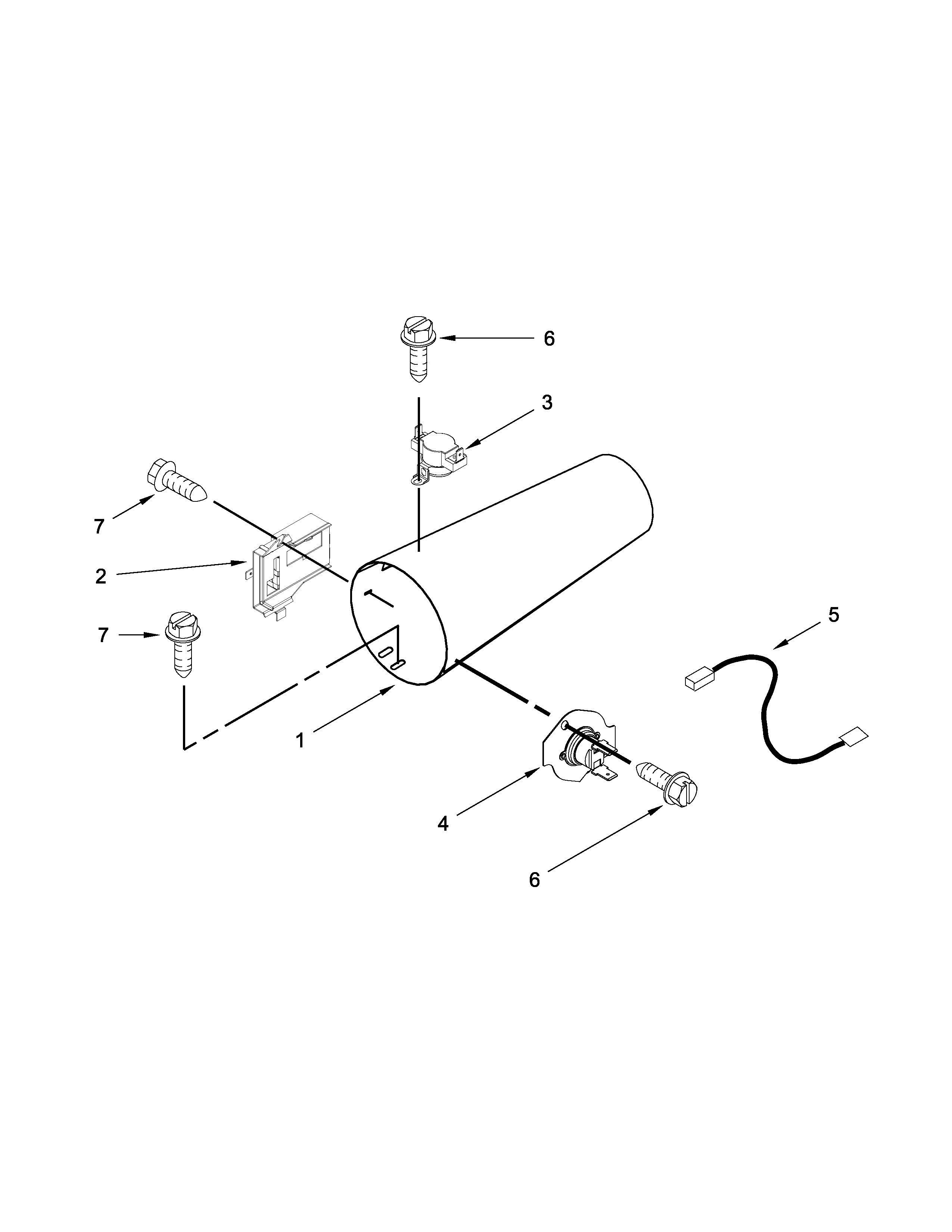 Dryer heating parts-gas