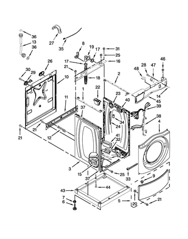 Washer cabinet parts