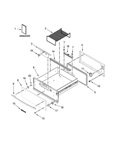 Control panel and drawer parts