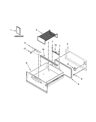Control panel and drawer parts