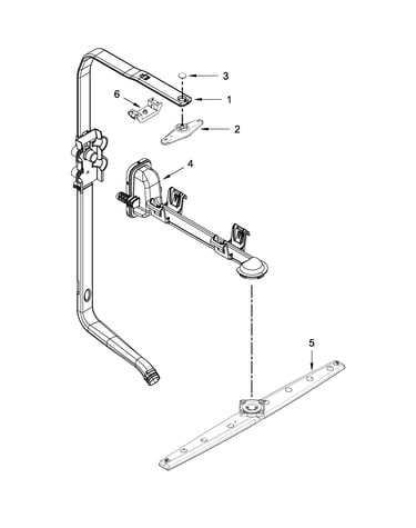 Upper wash and rinse parts