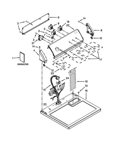 Top and console parts