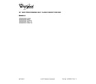 Whirlpool WFG540H0AW1 cover sheet diagram