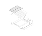 Whirlpool WFG540H0AB1 drawer and broiler parts diagram