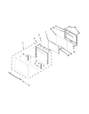 Upper oven door parts