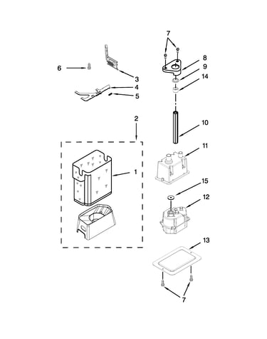 Motor and ice container parts