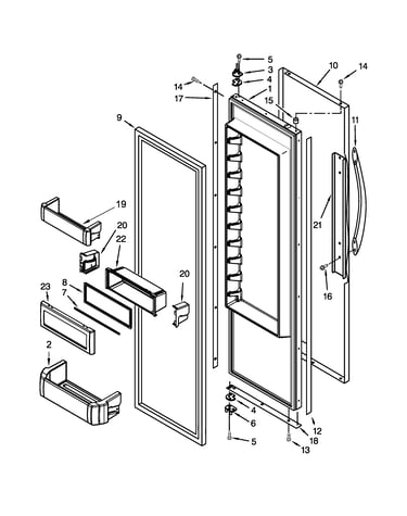 Refrigerator door parts