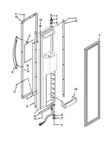 Freezer door parts