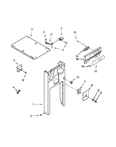 Cabinet and control parts