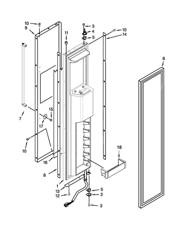 Freezer door parts
