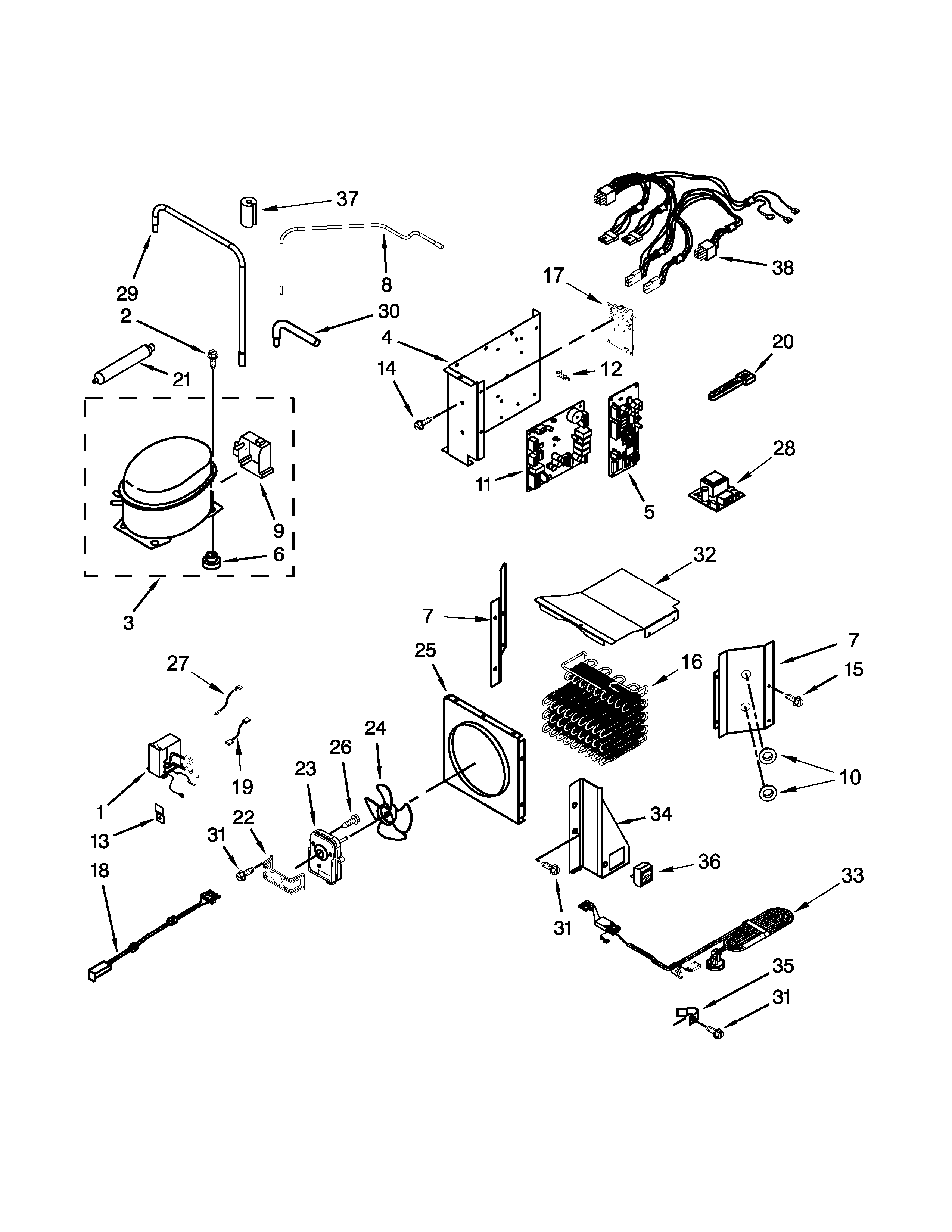 Upper unit parts