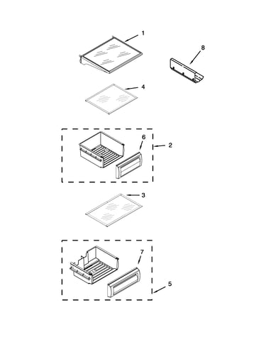 Refrigerator shelf parts