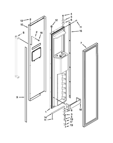 Freezer door parts
