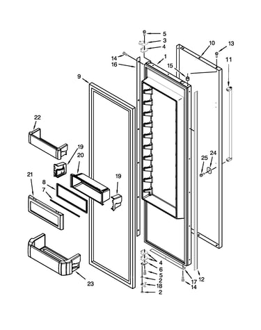 Refrigerator door parts