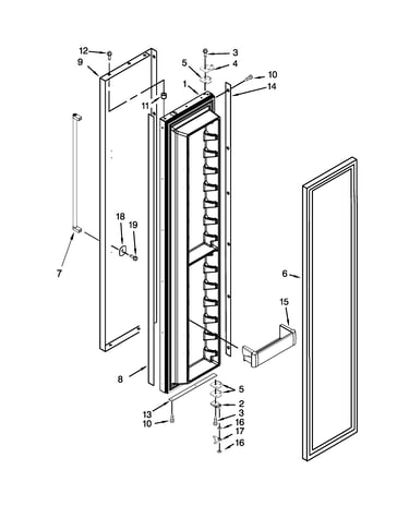 Freezer door parts