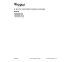 Whirlpool YWFE540H0EH0 cover sheet diagram