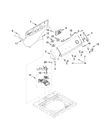 Controls and water inlet parts