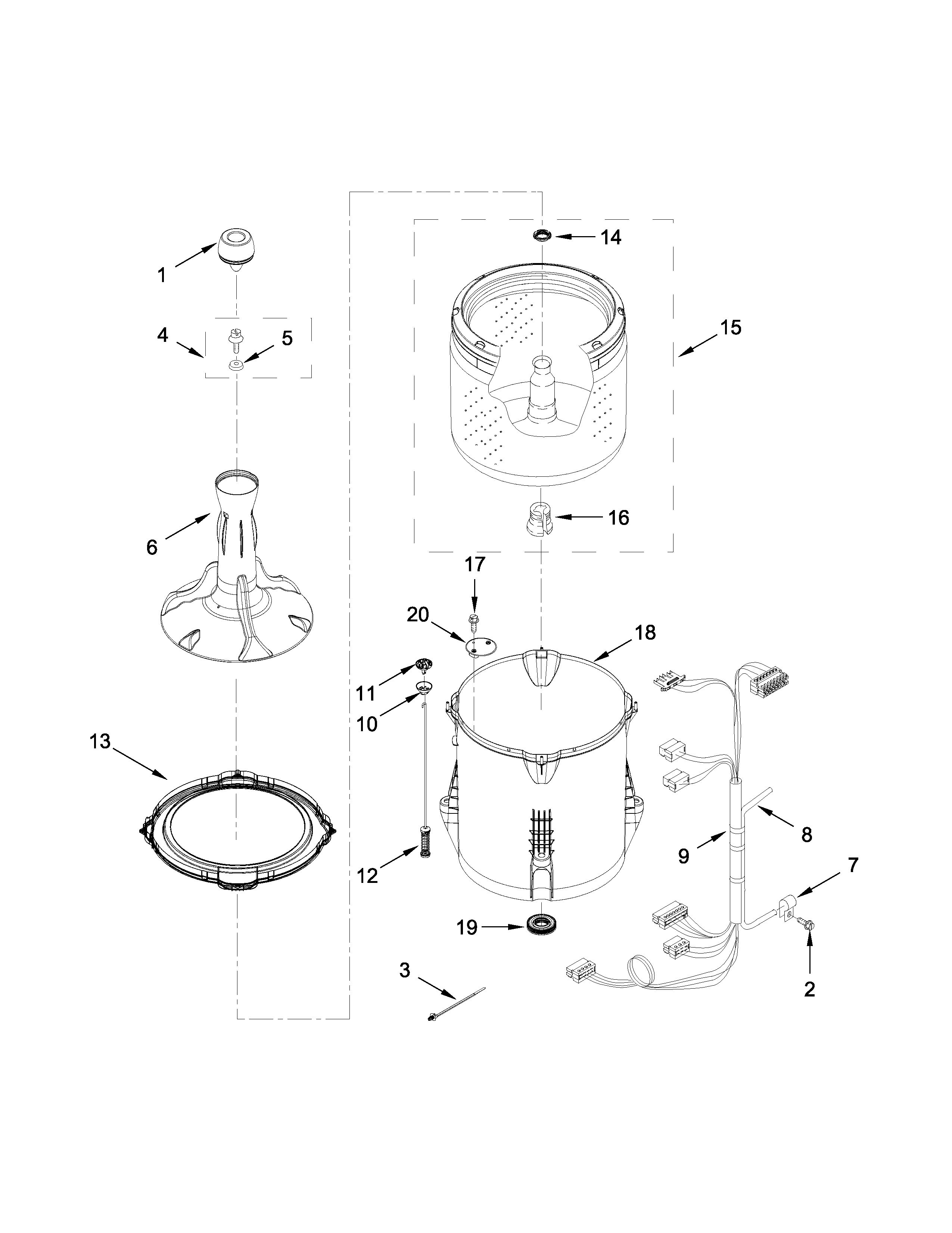 Basket and tub parts