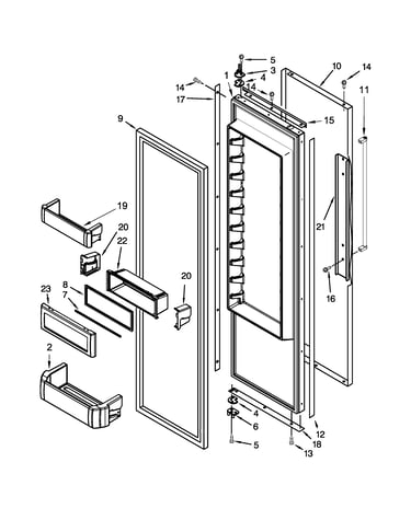 Refrigerator door parts