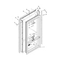 KitchenAid KBFN502EBS00 cabinet trim parts diagram