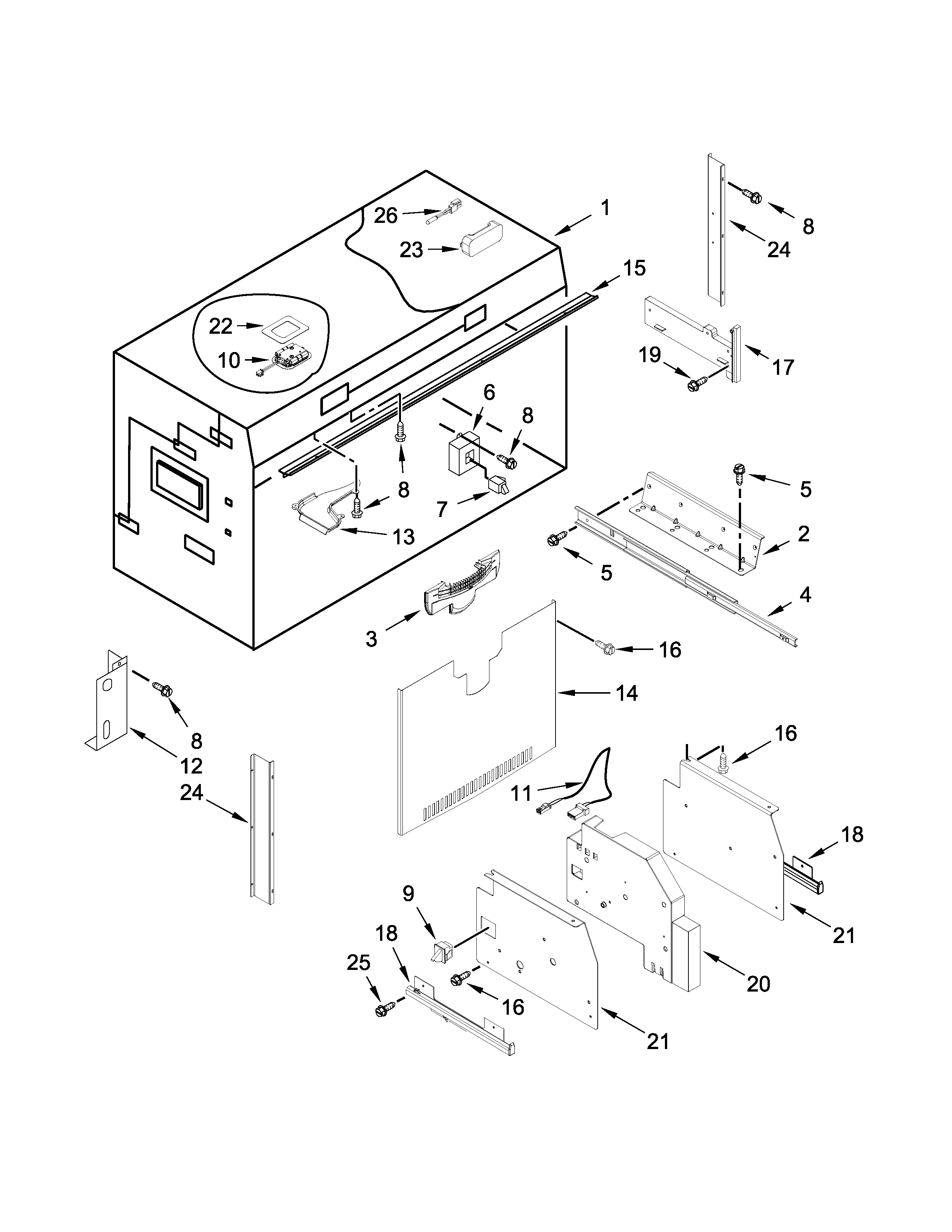 Freezer liner parts