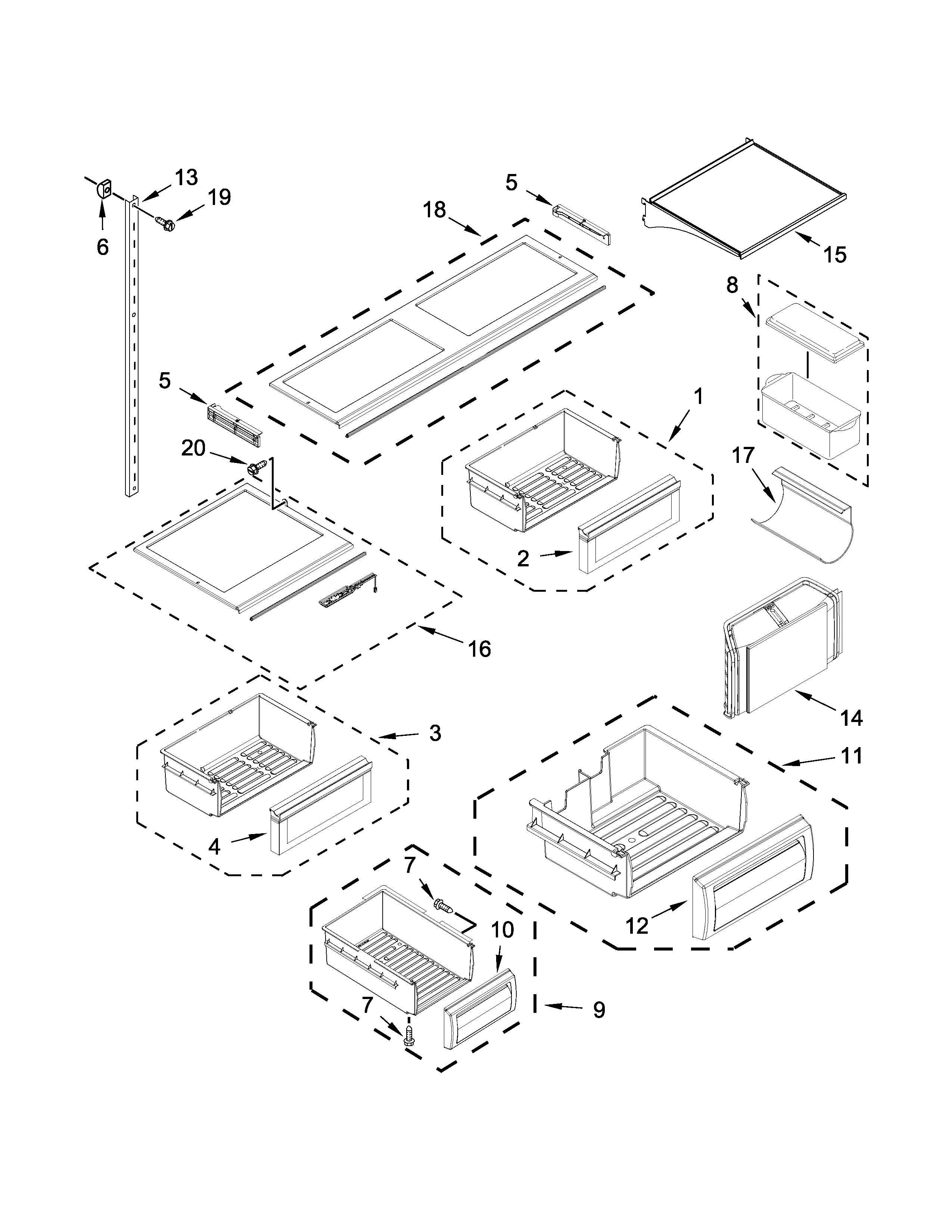 Shelf parts
