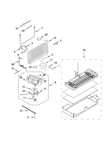 Lower unit and tube parts