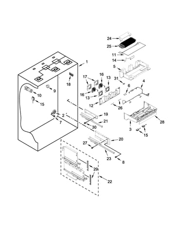 Refrigerator liner parts