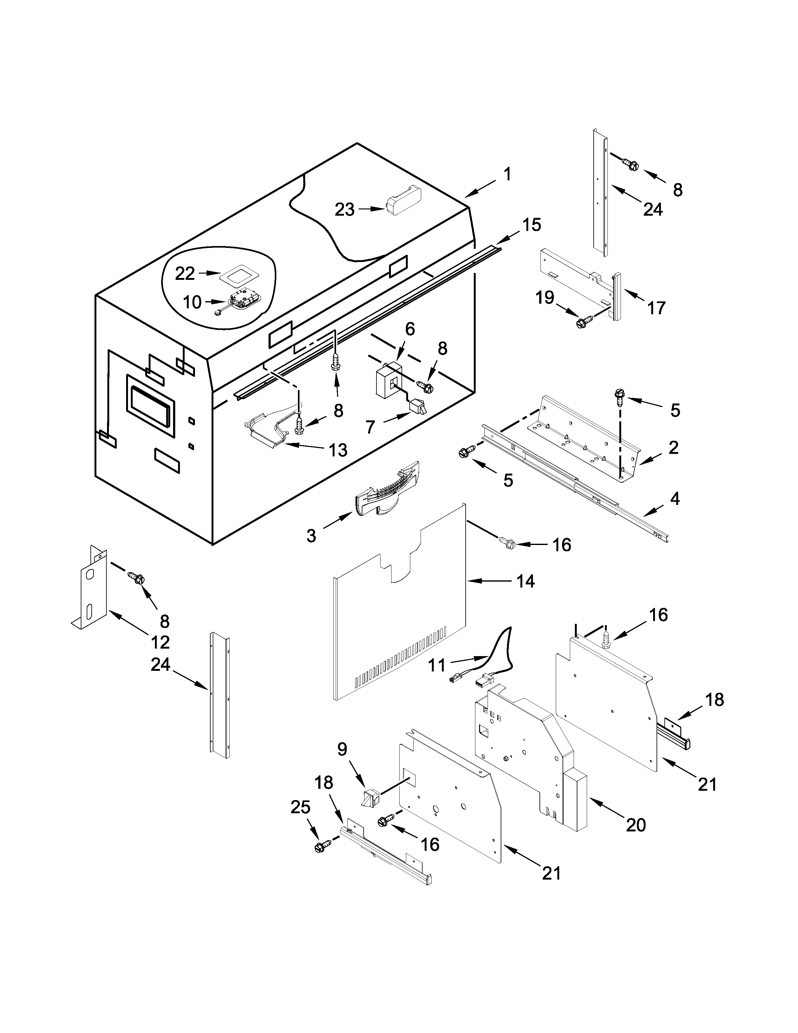 Freezer liner parts