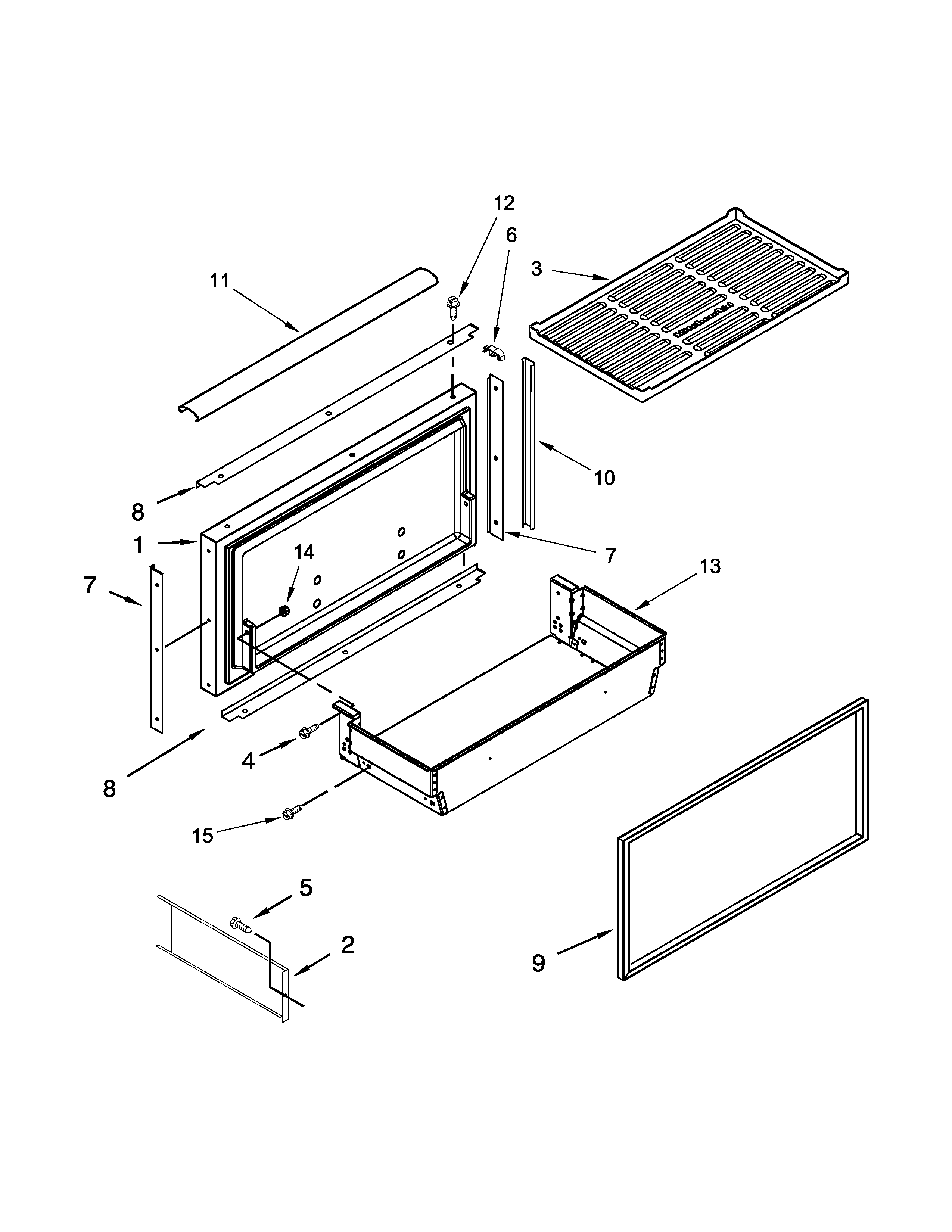 FREEZER DOOR AND BASKET PARTS