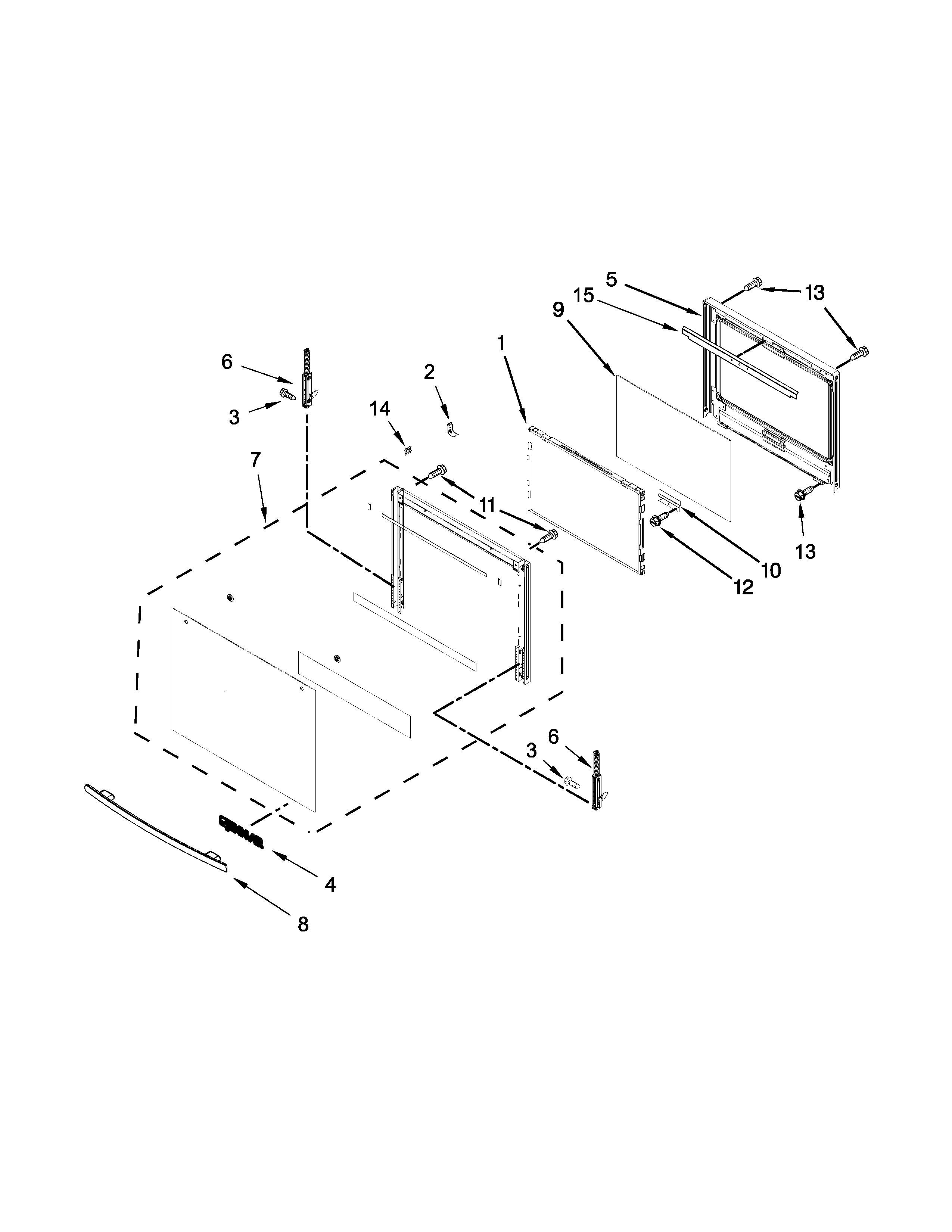 Oven door parts