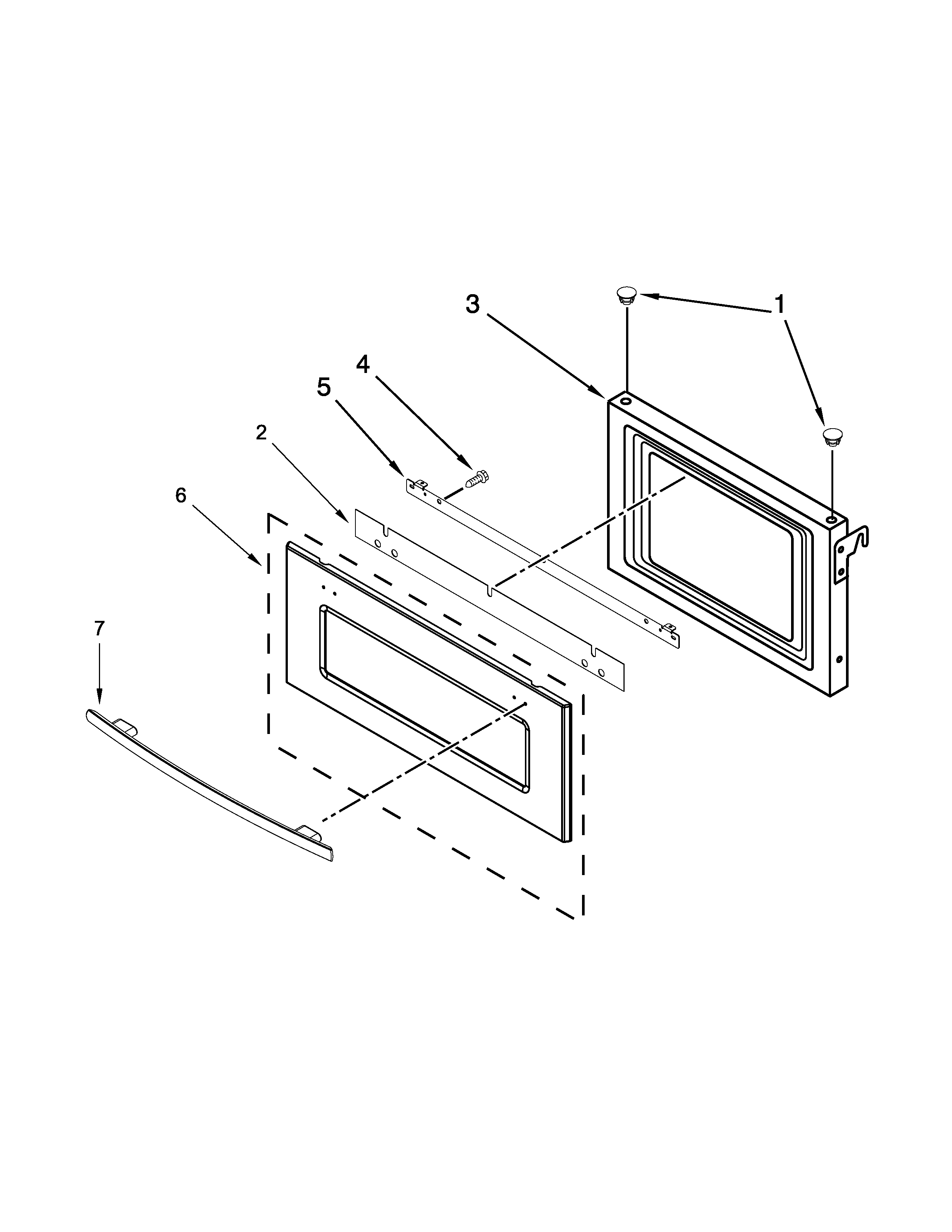 Microwave door parts