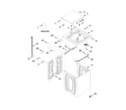Whirlpool WTW4850BW2 top and cabinet parts diagram