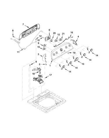 Controls and water inlet parts