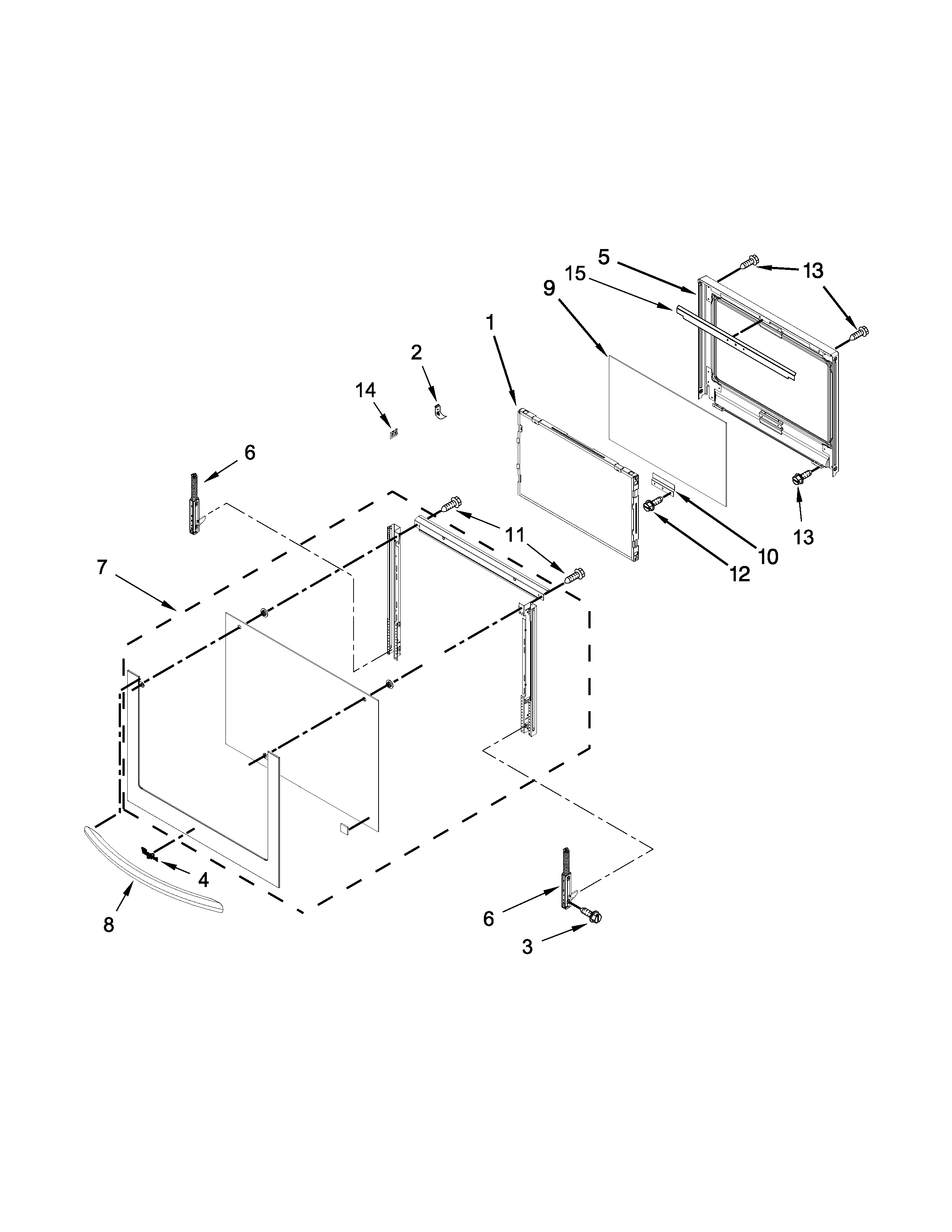 Oven door parts