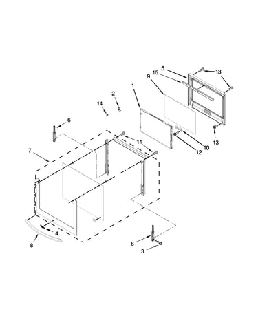 Oven door parts