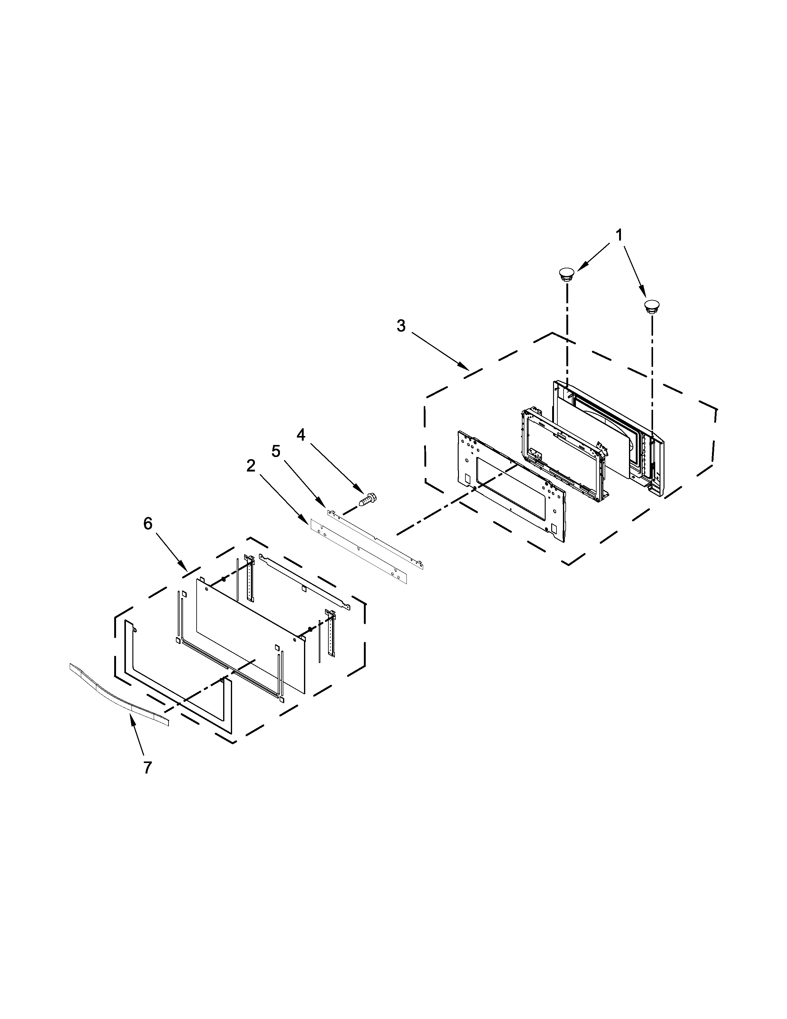 Microwave door parts