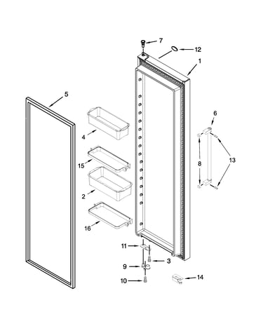 Refrigerator door parts