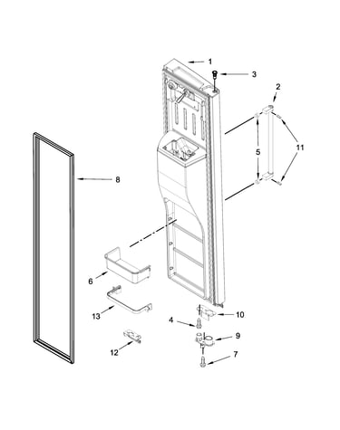 Freezer door parts