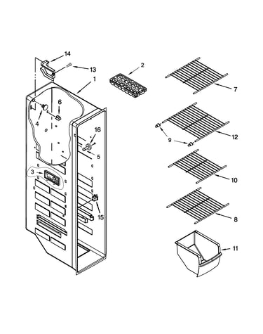Freezer liner parts