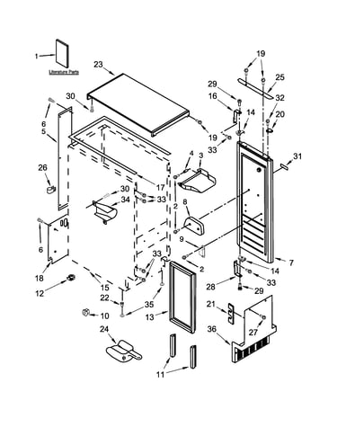 Cabinet, door and liner parts
