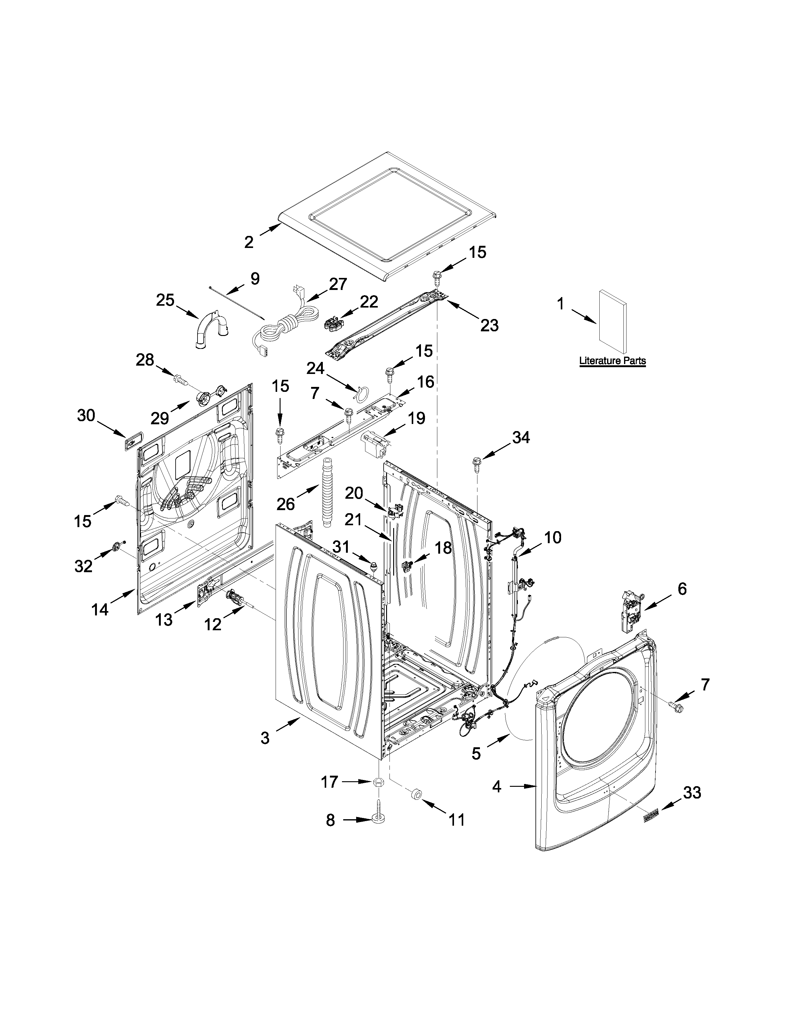 TOP AND CABINET PARTS