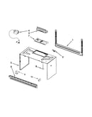 Cabinet and installation parts