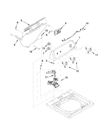Controls and water inlet parts