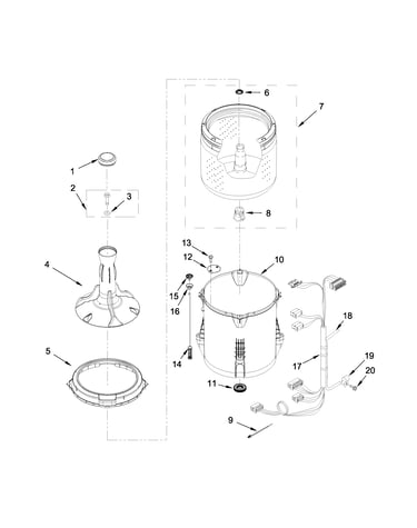 Basket and tub parts