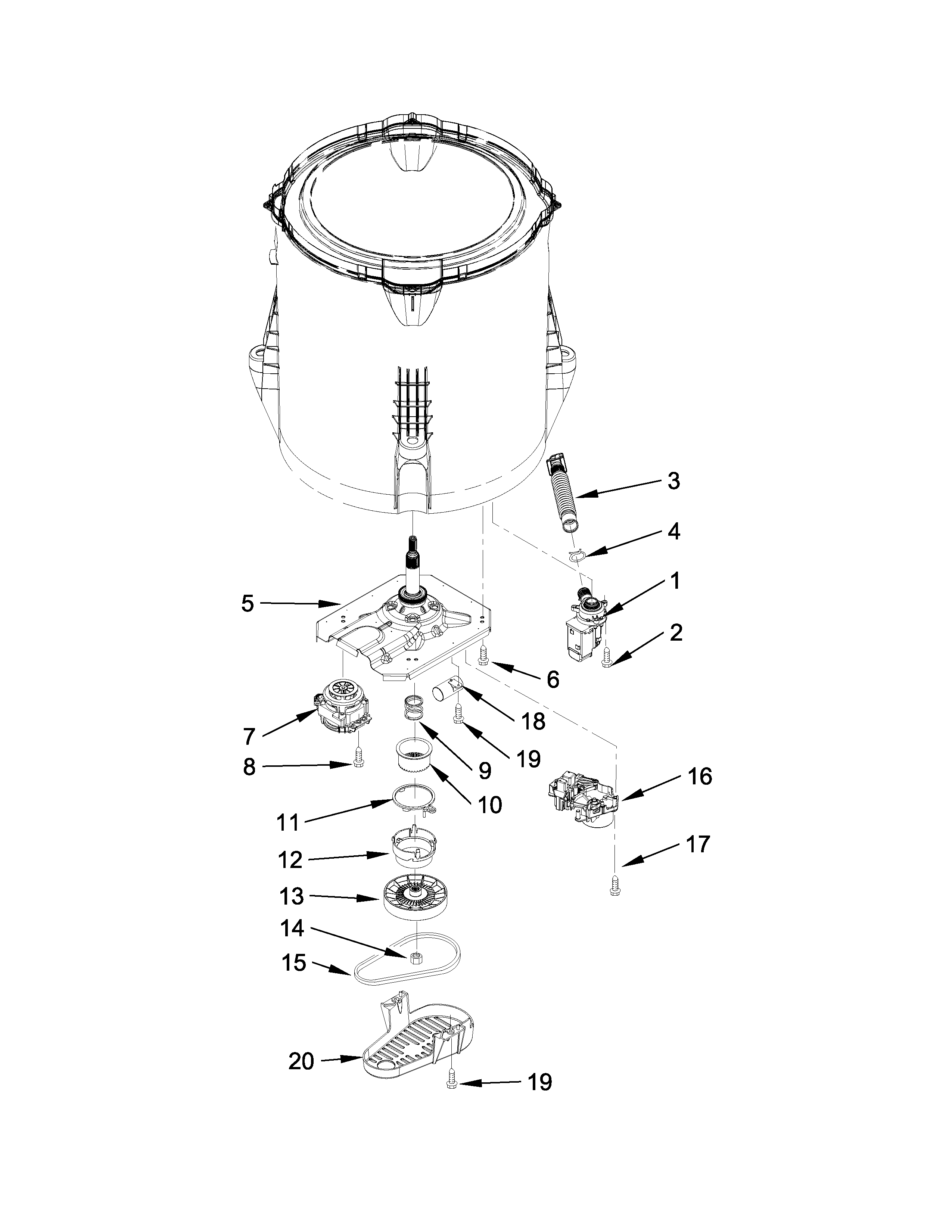 GEARCASE, MOTOR AND PUMP PARTS