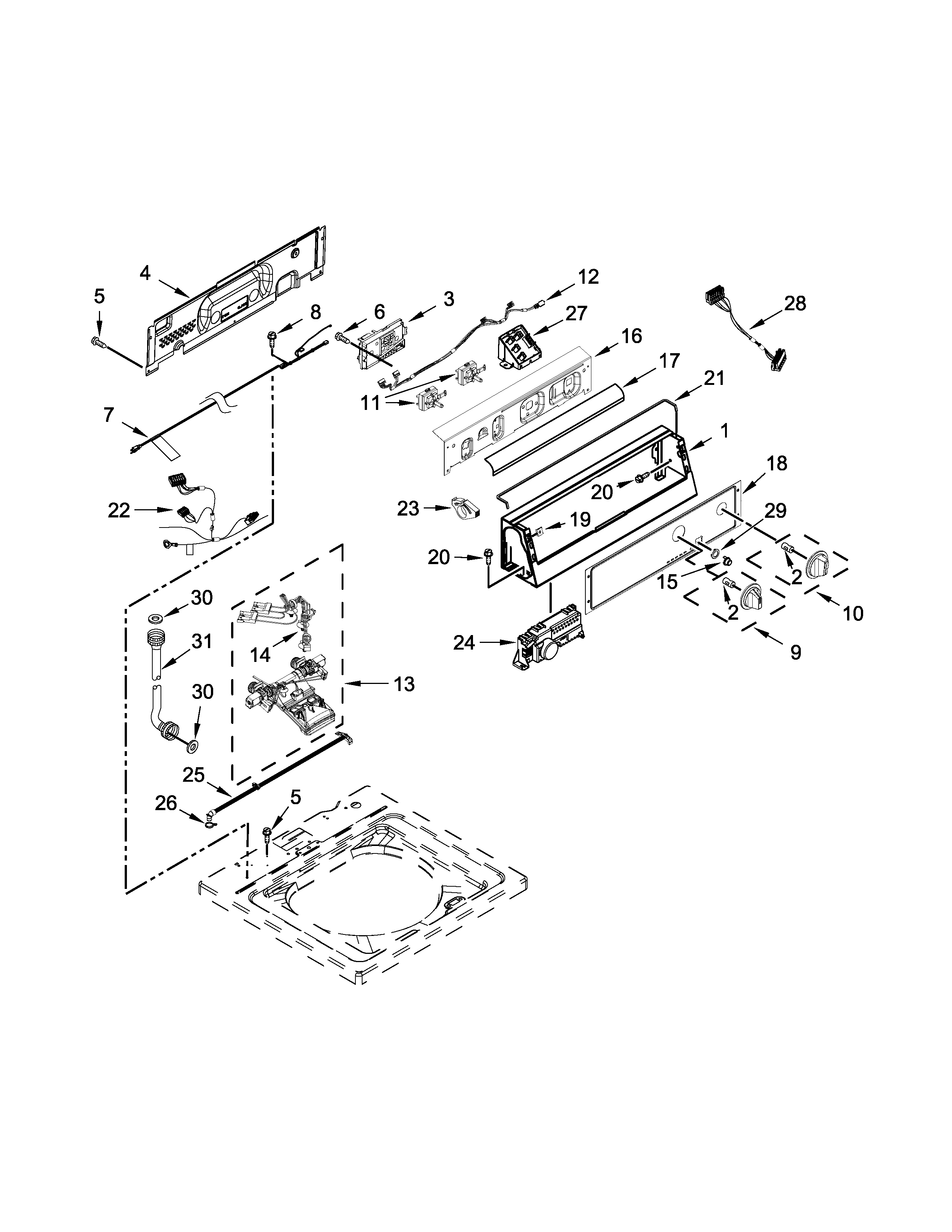 CONTROLS AND WATER INLET PARTS