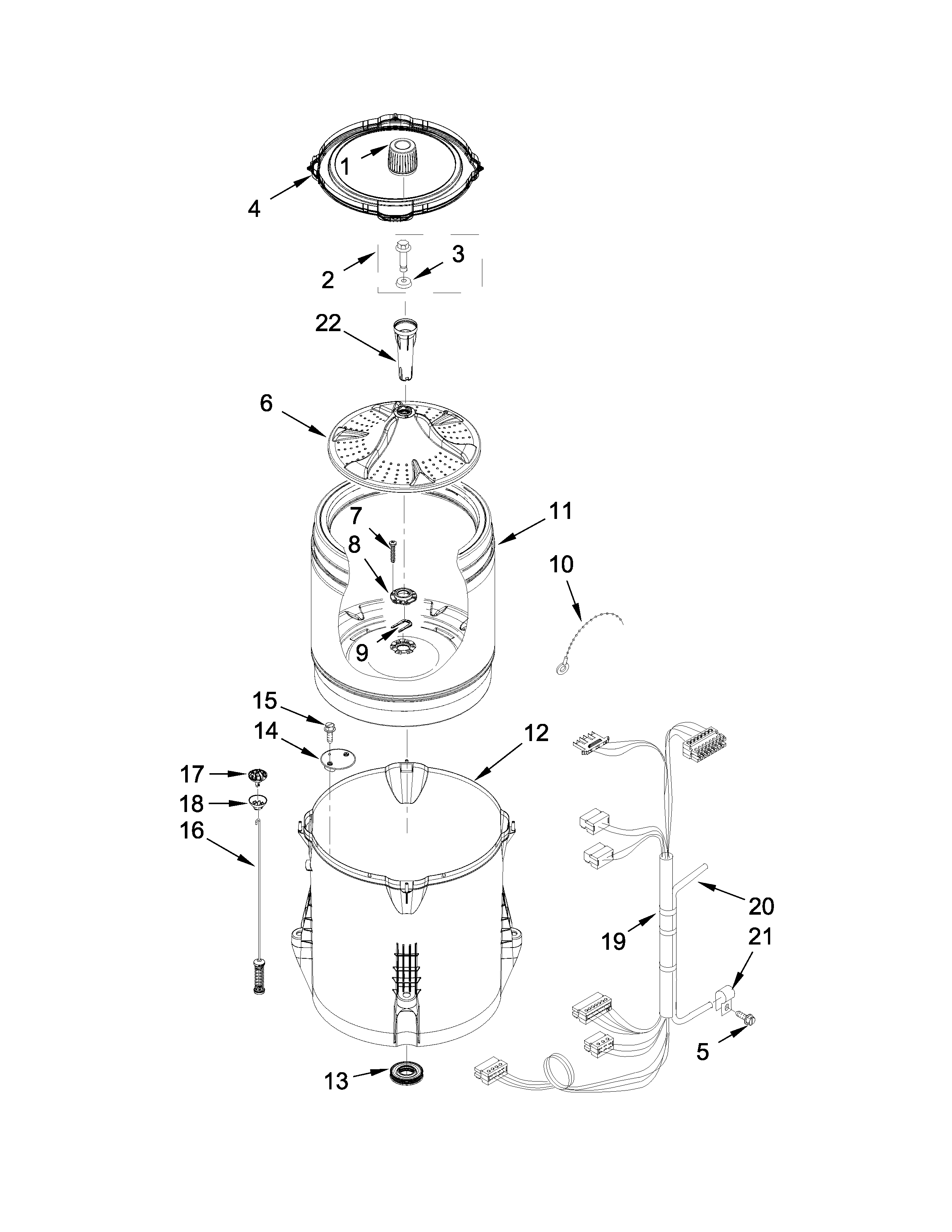 Basket and tub parts