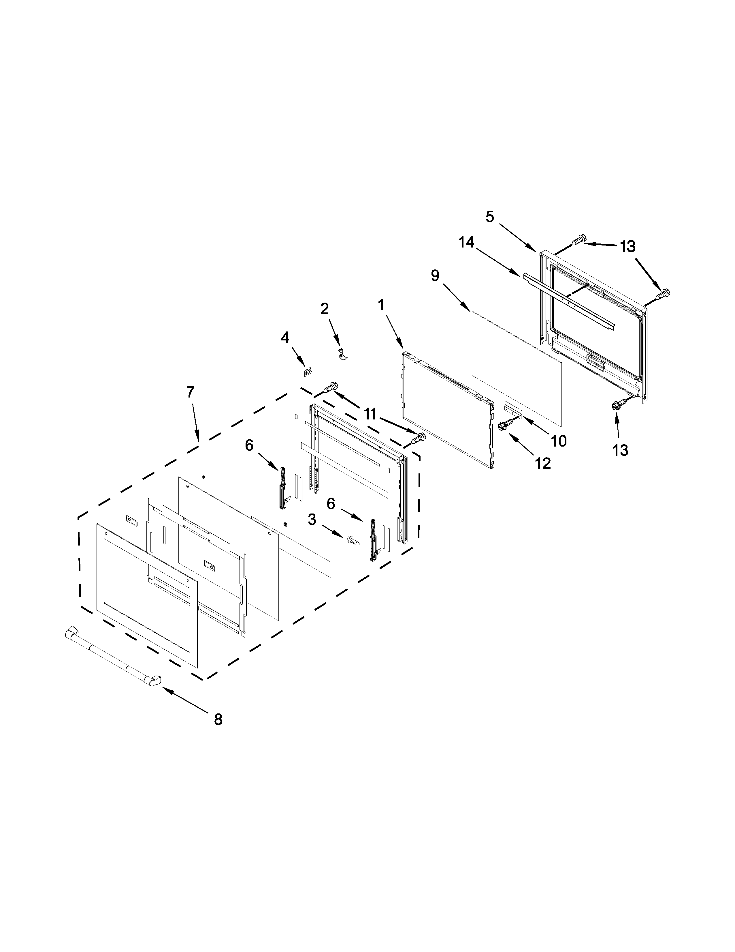 UPPER OVEN DOOR PARTS