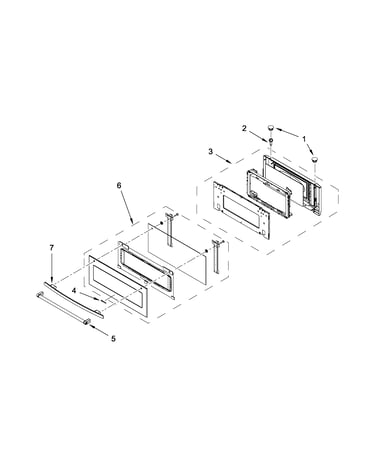 Microwave door parts